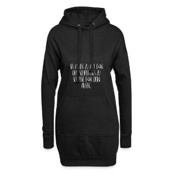 Zu alt für den Scheiss - Hoodie-Kleid - Schwarz - Vorne