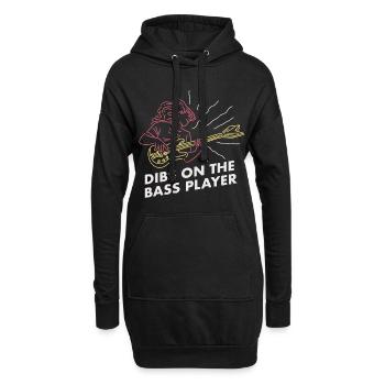 Dibs On The Bass / Bassiste Musicien Guitare Basse - Sweat-shirt à capuche long Femme - noir - Devant