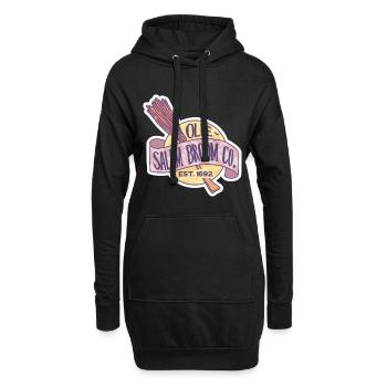 Hexen besen Salem Retro Logo lustiger Spruch - Hoodie-Kleid - Schwarz - Vorne
