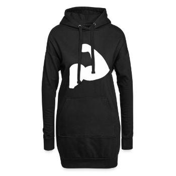 Muscle d'haltérophilie Biceps Bodybuilder Fitness Fit - Sweat-shirt à capuche long Femme - noir - Devant