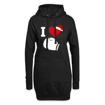 Boxhandschuh Boxhandschuhe Weihnachten Boxen Boxer - Hoodie-Kleid - Schwarz - Vorne