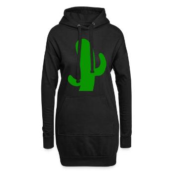 Wüste dornig Kakteen Cactus Stachelig Kaktus - Hoodie-Kleid - Schwarz - Vorne