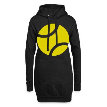 Tennis Tennisspieler Tennisball Tennisliebhaber - Hoodie-Kleid - Schwarz - Vorne