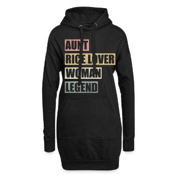 Reis Tante Frau Legende - Hoodie-Kleid - Schwarz - Vorne