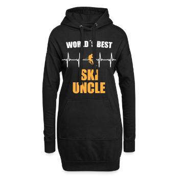 Ski Onkel Herzschlag - Hoodie-Kleid - Schwarz - Vorne