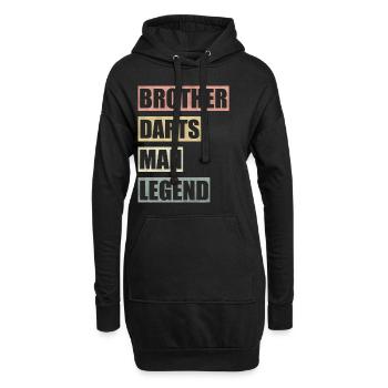 Fléchettes Frère Homme Légende - Sweat-shirt à capuche long Femme - noir - Devant