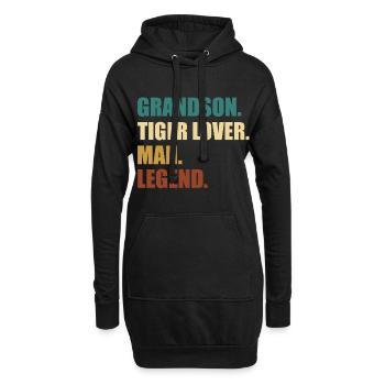 Légende du petit-enfant tigre - Sweat-shirt à capuche long Femme - noir - Devant