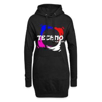Rave On! - Hoodie-Kleid - Schwarz - Vorne