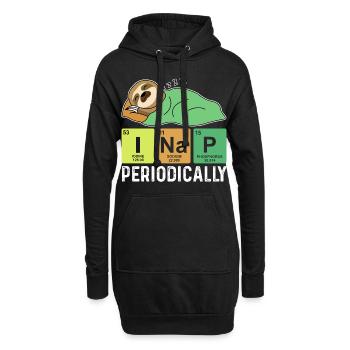 Ich mache regelmäßig ein Nickerchen, lustiges Nick - Hoodie-Kleid - Schwarz - Vorne