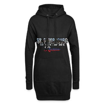 St Petersburg Ville Russie Tourisme Piter - Sweat-shirt à capuche long Femme - noir - Devant