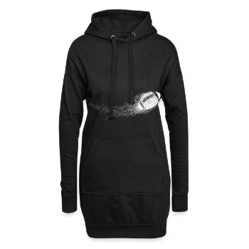 Le rugby. Boule de Silhouette artistique Football américain - Sweat-shirt à capuche long Femme - noir - Devant