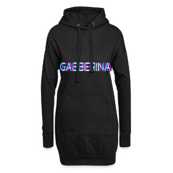 Gabberina - Hoodie-Kleid - Schwarz - Vorne