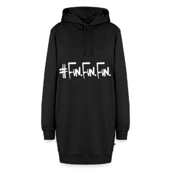 Fun Fun Fun - Hoodie-Kleid - Schwarz - Vorne - AI Model Female 172 light (172cm)