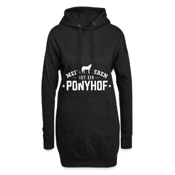 Mein Leben ist ein Ponyhof - Hoodie-Kleid - Schwarz - Vorne