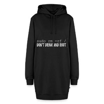 Geek-Humor, Geek-Witz - Hoodie-Kleid - Schwarz - Vorne - AI Model Female 172 light (172cm)
