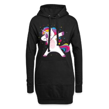 Dabbing Unicorn Dabbing Unicorn Gift Idea - Sweat-shirt à capuche long Femme - noir - Devant