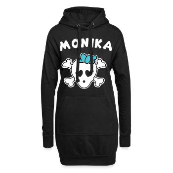 Pirate Monika Design pour les filles et les femmes - Sweat-shirt à capuche long Femme - noir - Devant