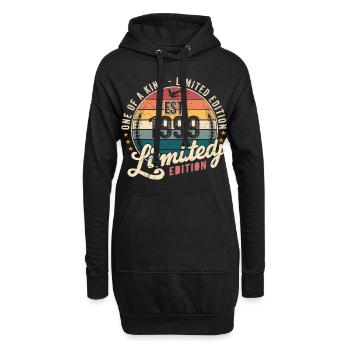 Geburtstagsgeschenk 1999 Jahrgang 1999 Retro 1999 - Hoodie-Kleid - Schwarz - Vorne