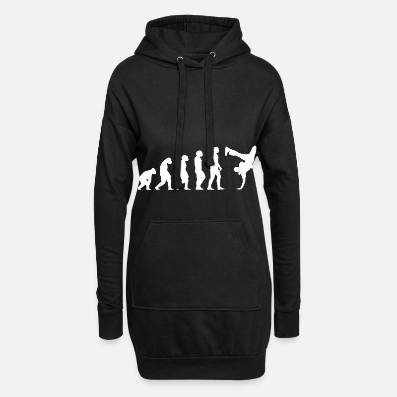 Breakdance Evolution Geschenk B-Boy 80's Hip Hop - Hoodie-Kleid - Schwarz