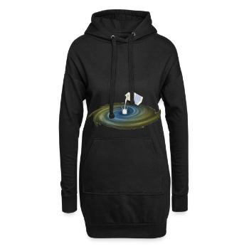 Univers d'étoile de lait de galaxie Milky Way - Sweat-shirt à capuche long Femme - noir - Devant