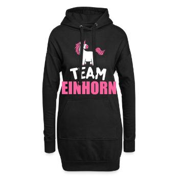 Team Einhorn JGA Junggessellenabschied - Hoodie-Kleid - Schwarz - Vorne