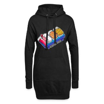 Sleeping Sushi, Sleep, Japan, Japanese, Food Shirt - Sweat-shirt à capuche long Femme - noir - Devant