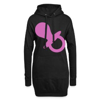 Sucette cadeau grossesse enfant en bas âge bébé - Sweat-shirt à capuche long Femme - noir - Devant