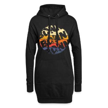 Bonn Deutschland Stadt Vintage Retro Skyline - Hoodie-Kleid - Schwarz - Vorne