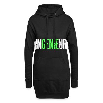 Ingenieur Genie Maschinenbau - Hoodie-Kleid - Schwarz - Vorne