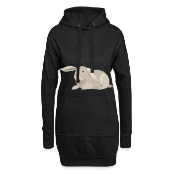 Lapin lapin ferme oreilles de lapin lapins - Sweat-shirt à capuche long Femme - noir - Devant