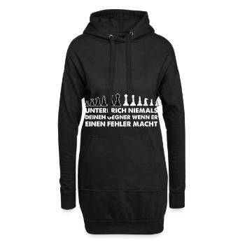 Drôle de dire joueur d'échecs cadeau d'échecs - Sweat-shirt à capuche long Femme - noir - Devant