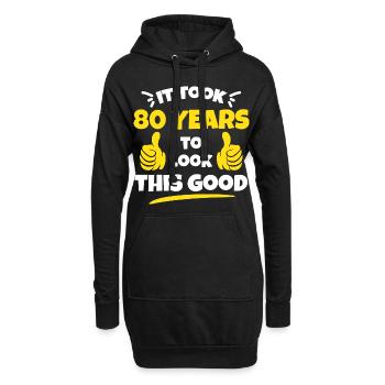 cadeau d'anniversaire 80e: Il a fallu 80 ans - Sweat-shirt à capuche long Femme - noir - Devant