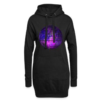 Galaxie - Sweat-shirt à capuche long Femme - noir - Devant