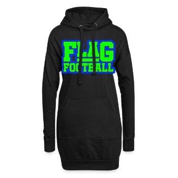 Flag Football Spielerinnen und Spieler - Hoodie-Kleid - Schwarz - Vorne