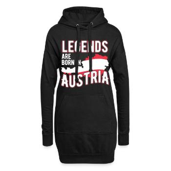 Les légendes sont nées en Autriche - Sweat-shirt à capuche long Femme - noir - Devant