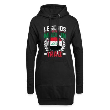 Idée cadeau Irak - Sweat-shirt à capuche long Femme - noir - Devant