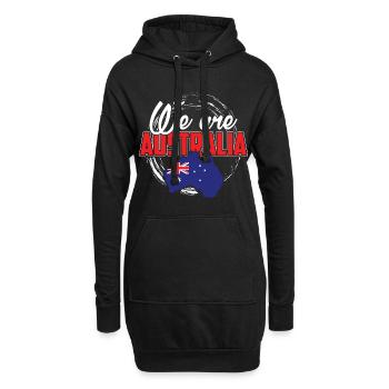 Wir Sind Australien - Hoodie-Kleid - Schwarz - Vorne