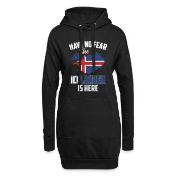 Island - Hoodie-Kleid - Schwarz - Vorne