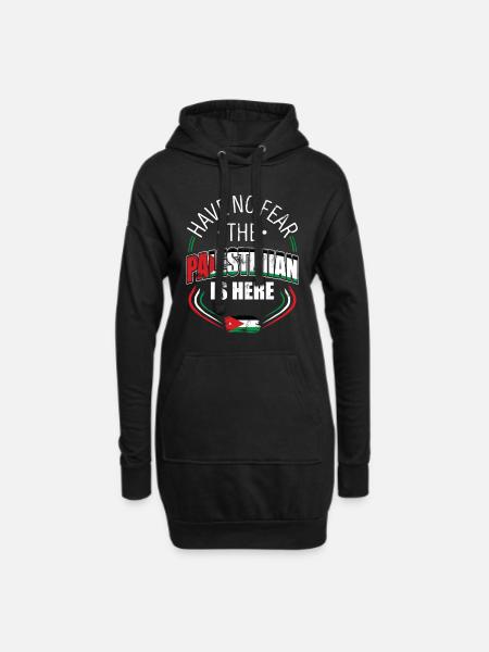 Don't be afraid, the Palestinian is here - Hoodie Dress - black