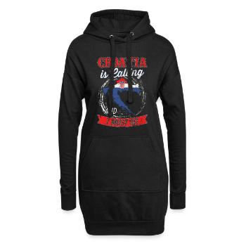 La Croatie appelle et je dois partir - Sweat-shirt à capuche long Femme - noir - Devant