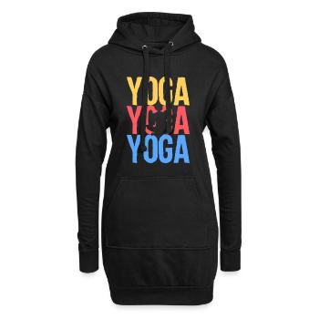 Yoga - Sweat-shirt à capuche long Femme - noir - Devant