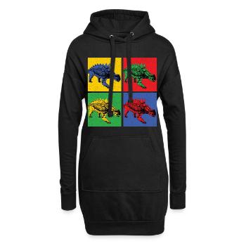 ANKYLOSAURUS - Sweat-shirt à capuche long Femme - noir - Devant
