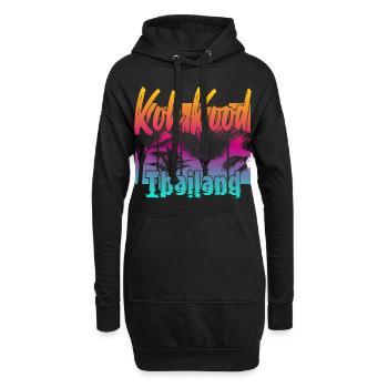 Koh Kood Thailand - Hoodie-Kleid - Schwarz - Vorne