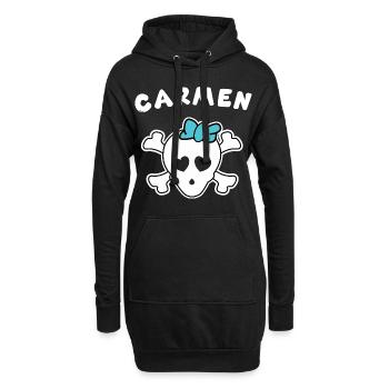 Pirate Carmen Design pour les filles et les femmes - Sweat-shirt à capuche long Femme - noir - Devant