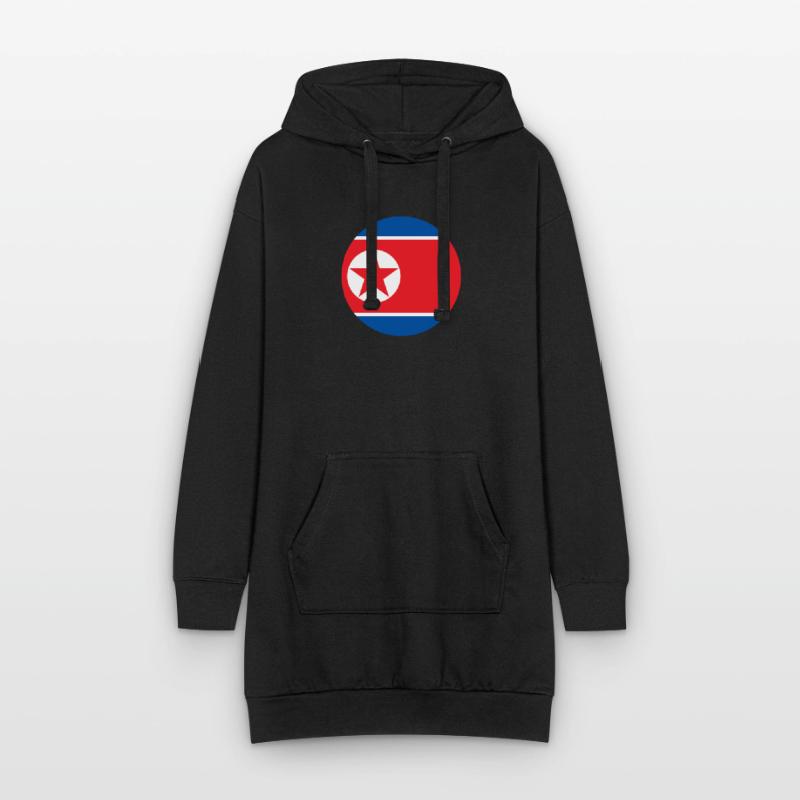 Corée du Nord Drapeau du drapeau de la Corée du Nord Sweat-shirt à capuche long Femme