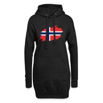 Norvège Drapeau norvégien drapeau - Sweat-shirt à capuche long Femme - noir - Devant