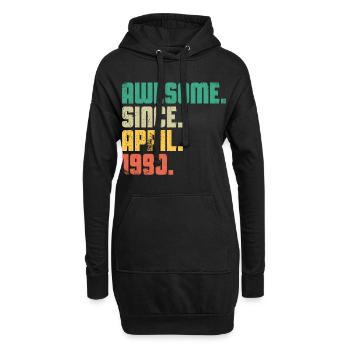 Génial depuis avril 1990 - Sweat-shirt à capuche long Femme - noir - Devant