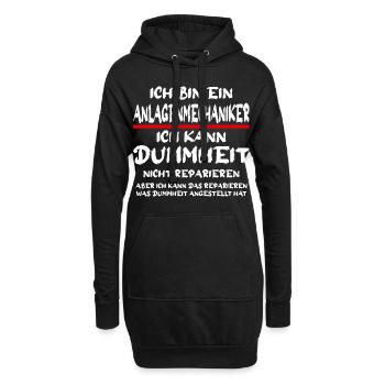 Ich bin ein Anlagenmechaniker Handwerker Spruch - Hoodie-Kleid - Schwarz - Vorne