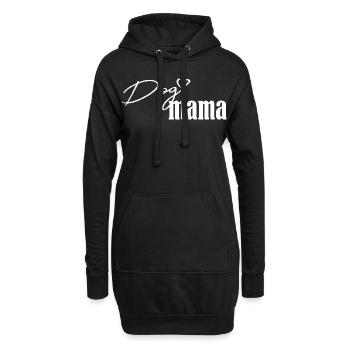 mom cat dog mama baby eltern supermom wife bad - Hoodie-Kleid - Schwarz - Vorne