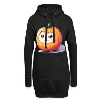 Citrouille collection Kawaii - Sweat-shirt à capuche long Femme - noir - Devant
